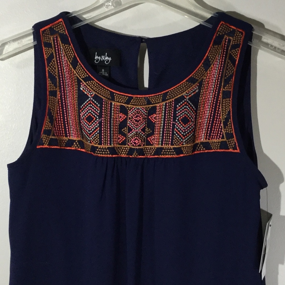 by & by NWT S Navy Lined Sundress